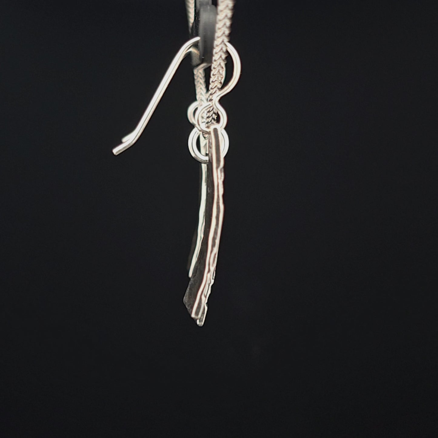 #14 Silver Earring and Pendant Necklace Set - House Ladder Design