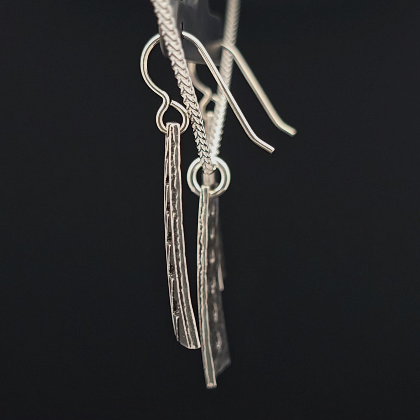 #19 Silver Earring and Pendant Necklace Set - Sturgeon Back Design