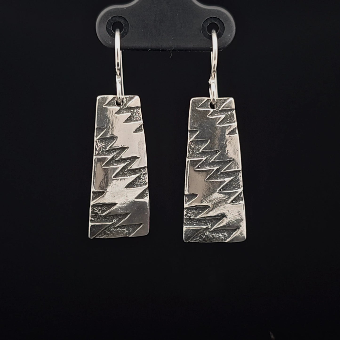 #14 Silver Earrings - House Ladder Design