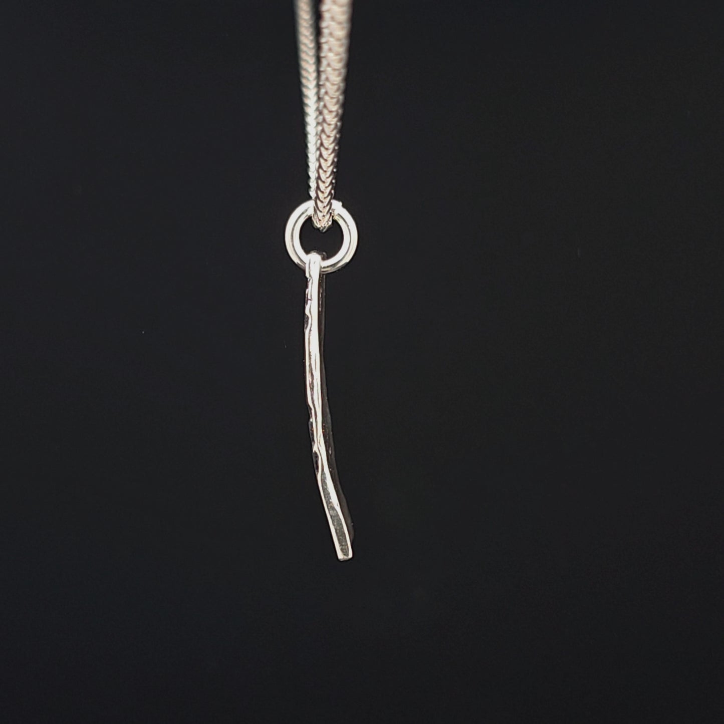 #14 Silver Pendant and Chain - House Ladder Design