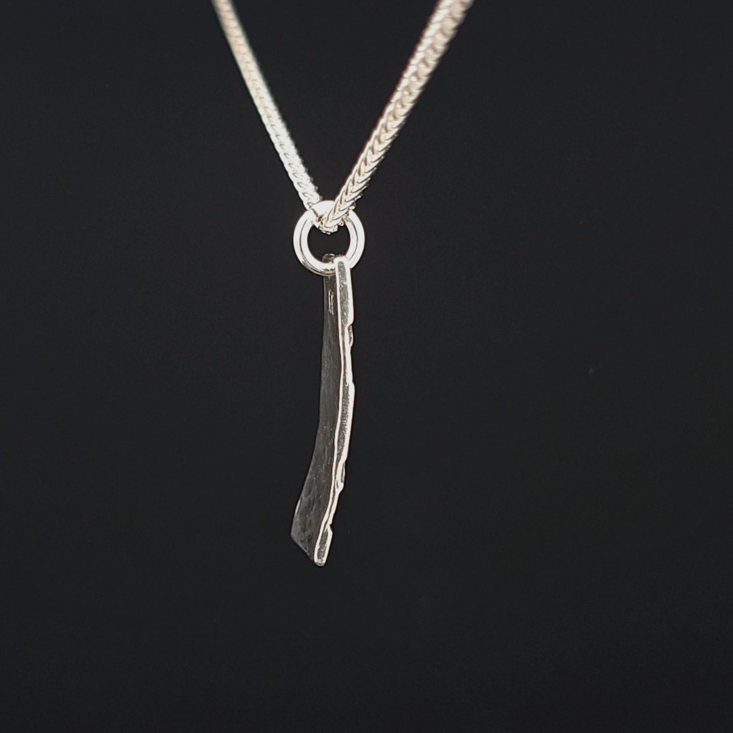 #14 Silver Pendant and Chain - House Ladder Design