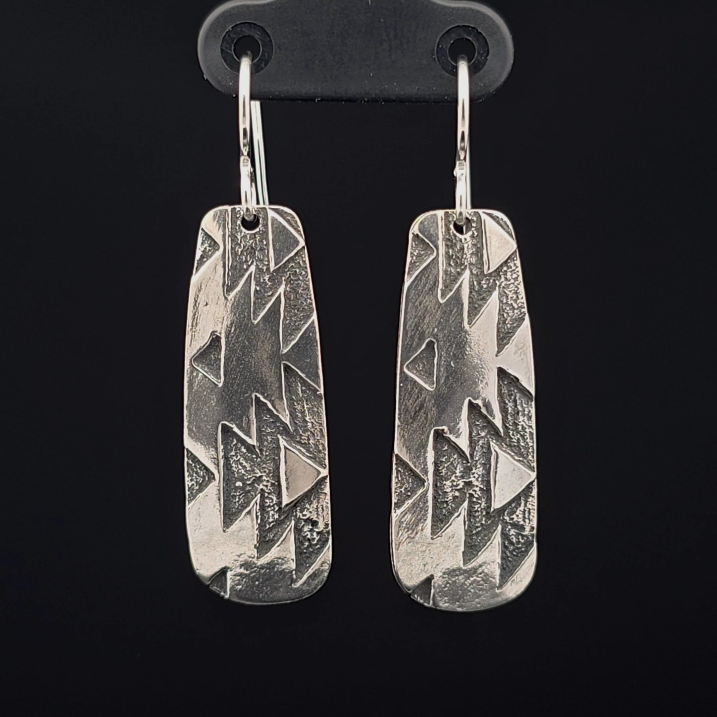 #14 Silver Earrings - House Ladder Design