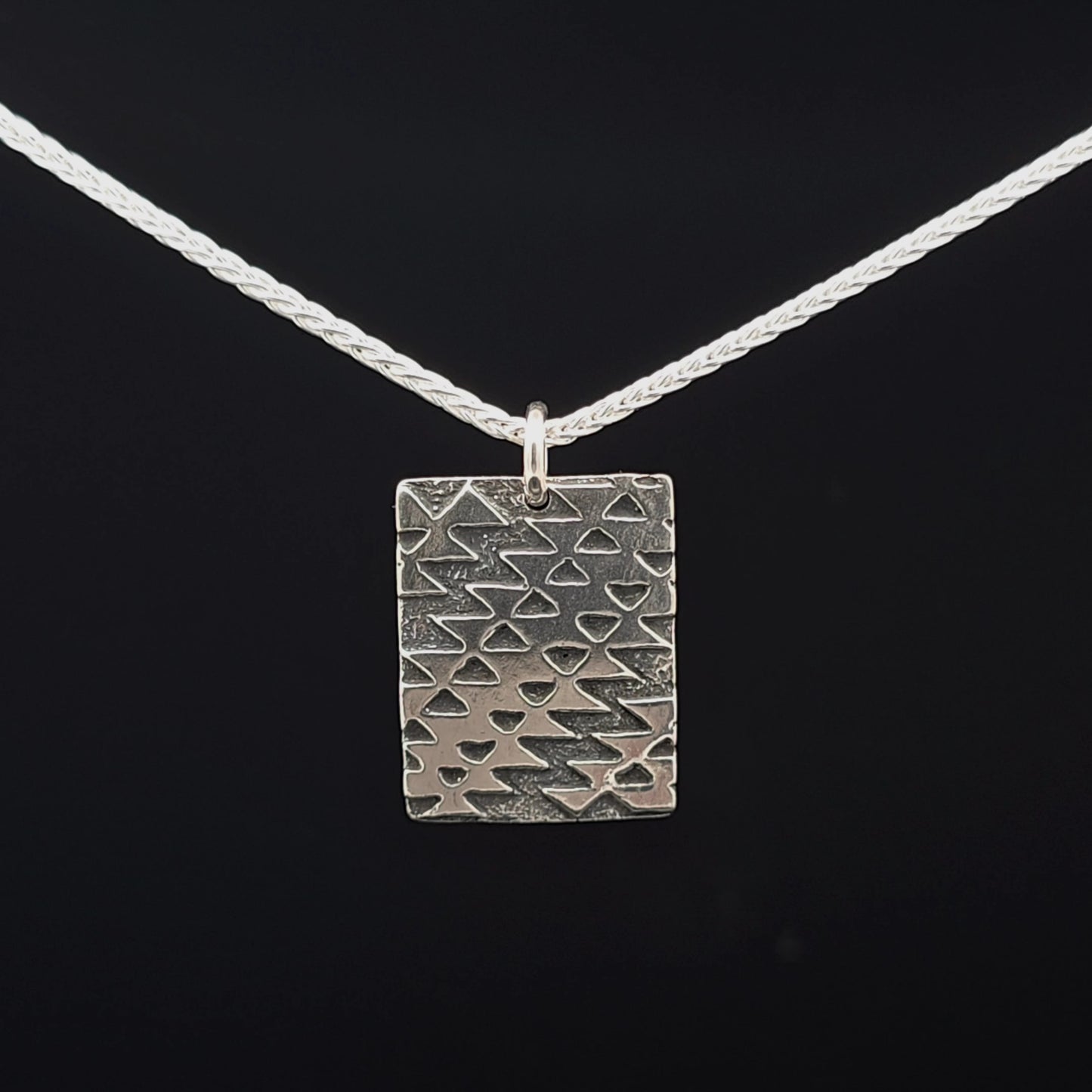 #16 Silver Pendant and Chain - Stairway to Heaven Design