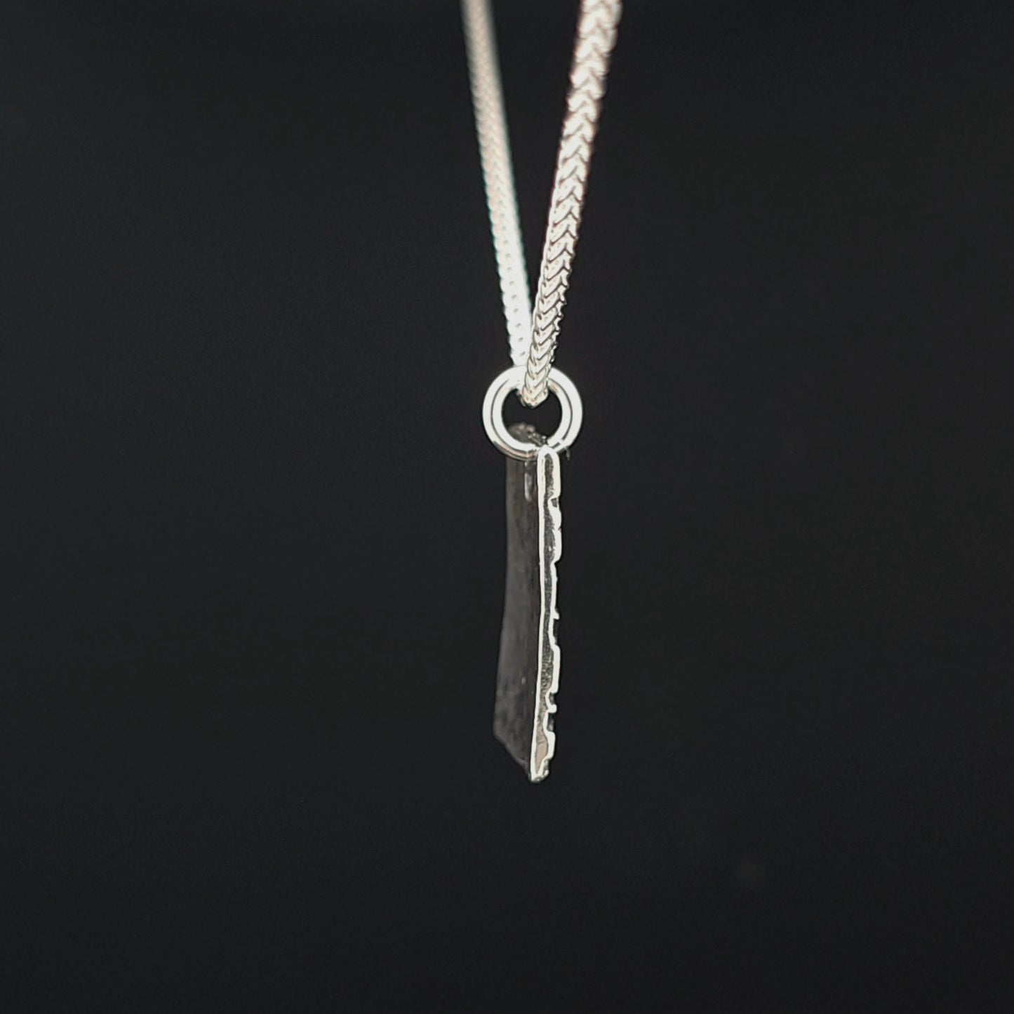 #16 Silver Pendant and Chain - Stairway to Heaven Design