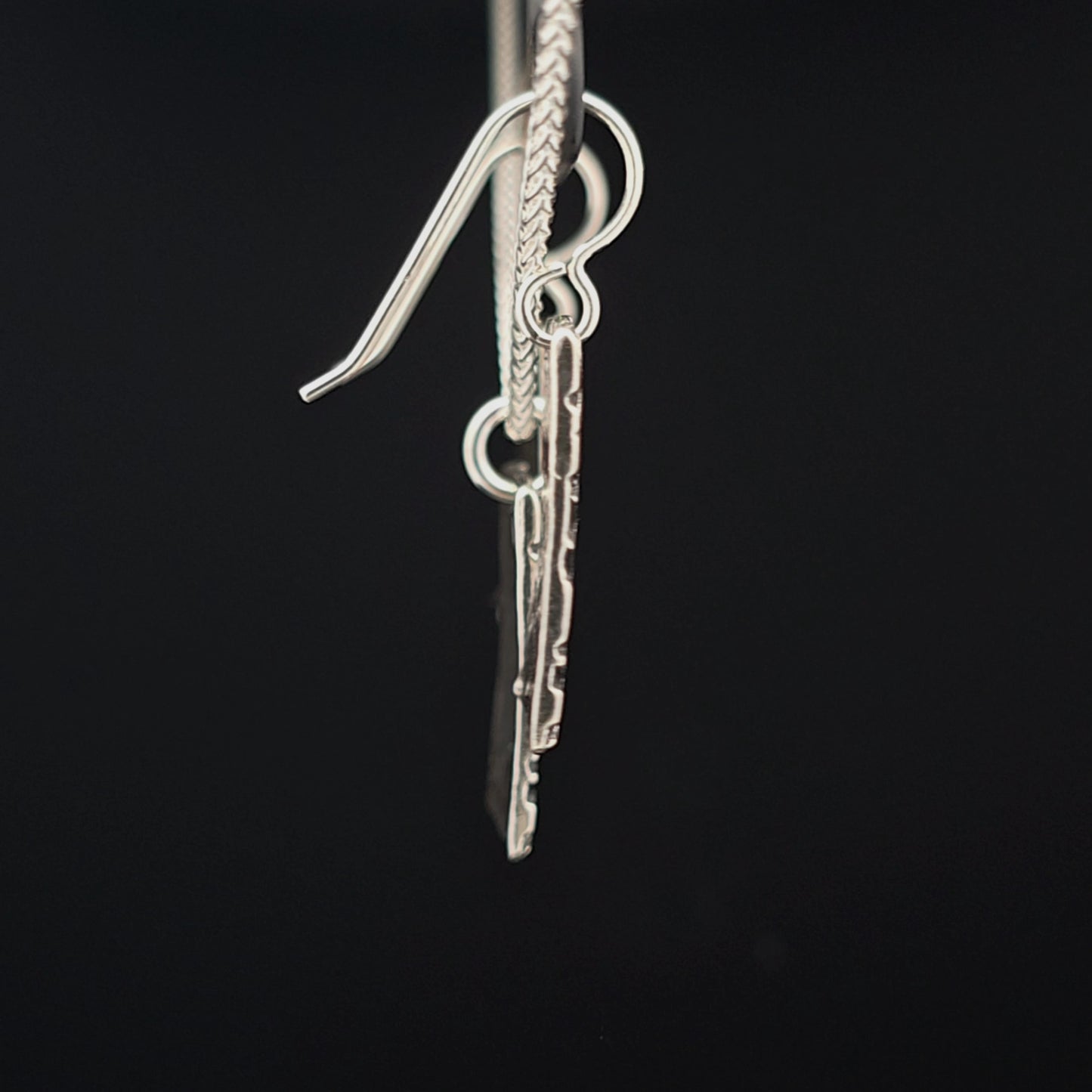 #16 Silver Earring and Pendant Necklace Set - Stairway to Heaven Design