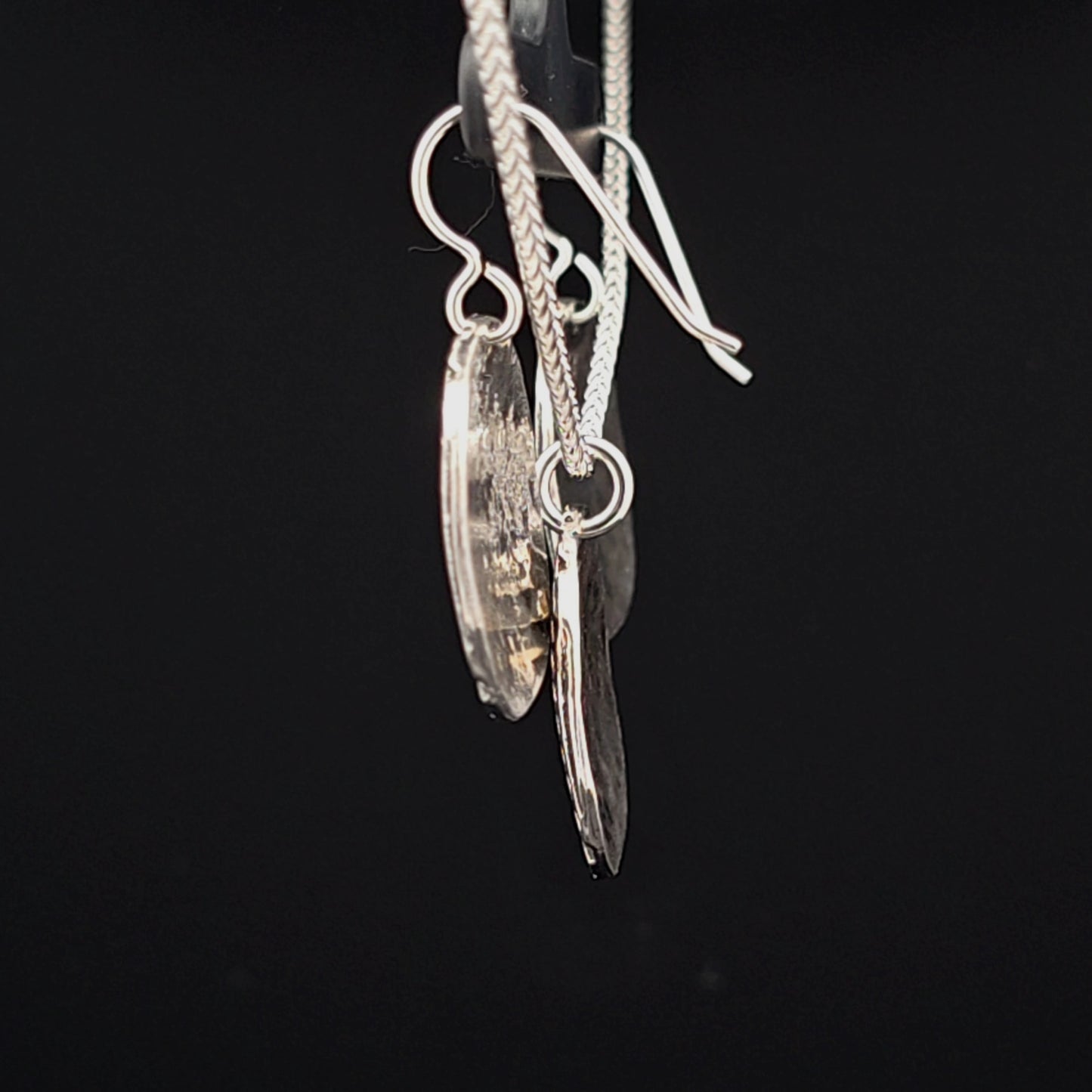 #17 Silver Earring and Pendant Necklace Set - Mountain Sturgeon Path Design