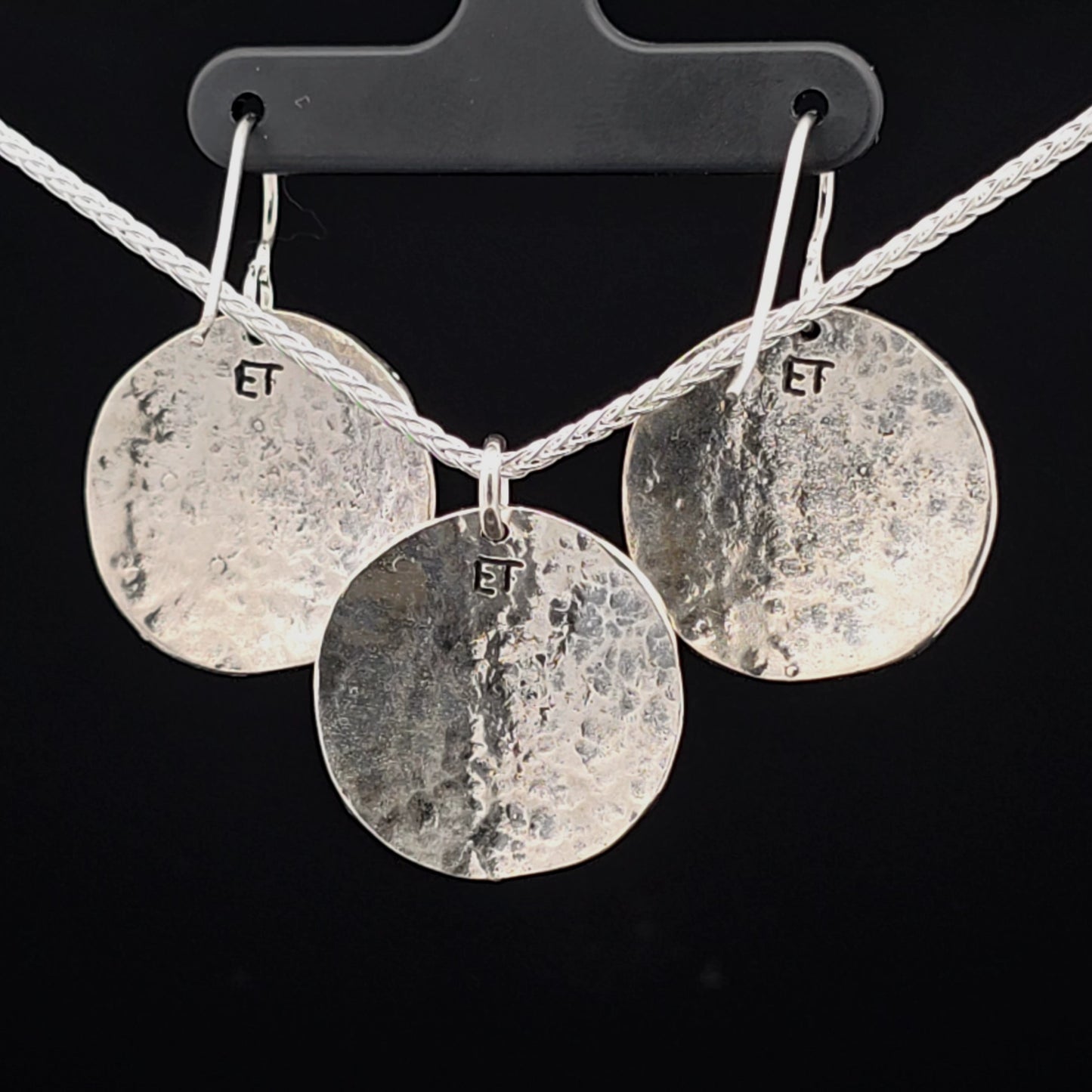 #17 Silver Earring and Pendant Necklace Set - Mountain Sturgeon Path Design