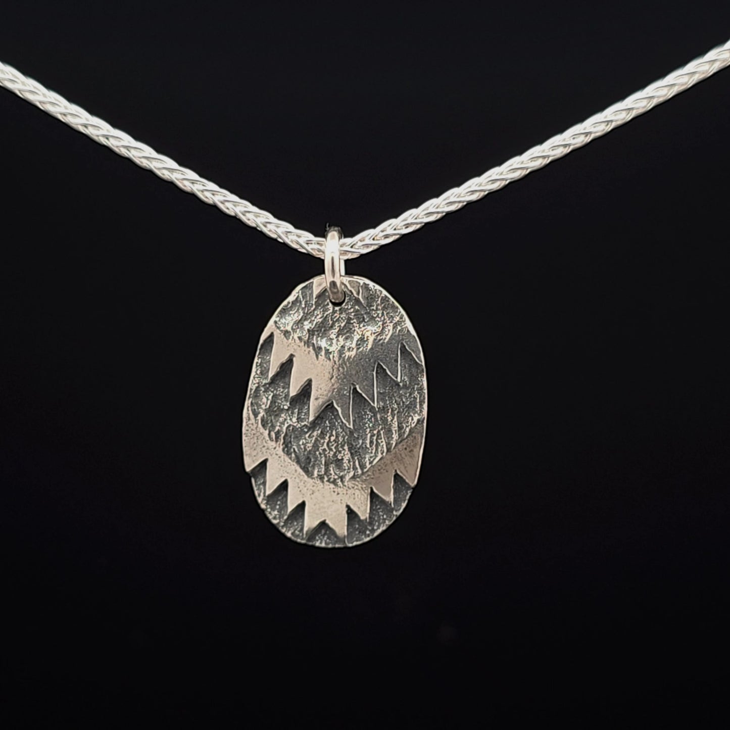 #20 Silver Pendant and Chain - Resting Swallow Tail Design