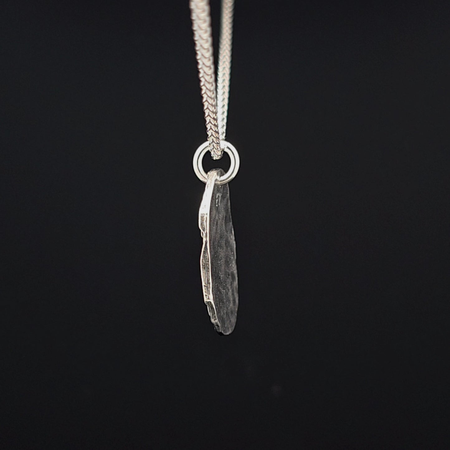 #20 Silver Pendant and Chain - Resting Swallow Tail Design