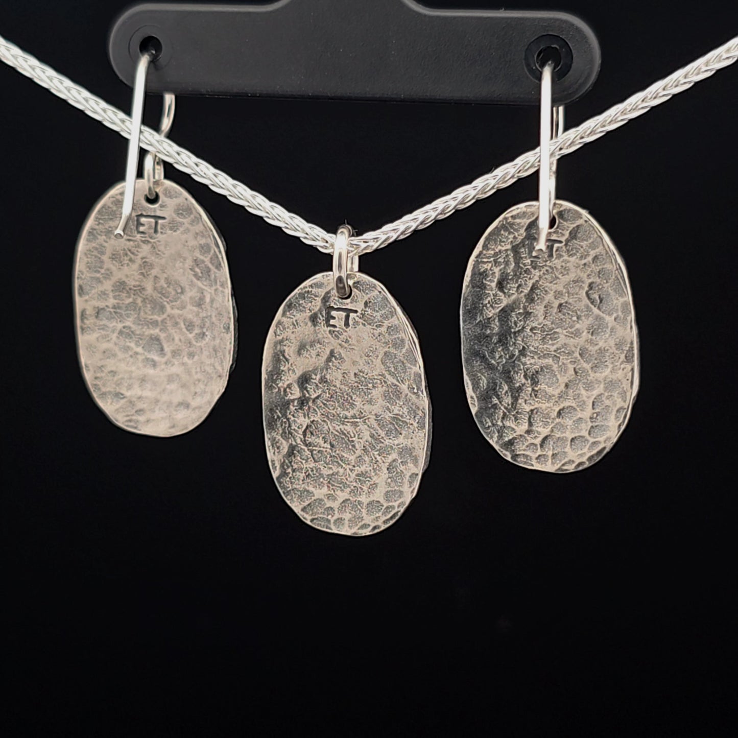 #20 Silver Earring and Pendant Necklace Set - Resting Swallow Tail Design