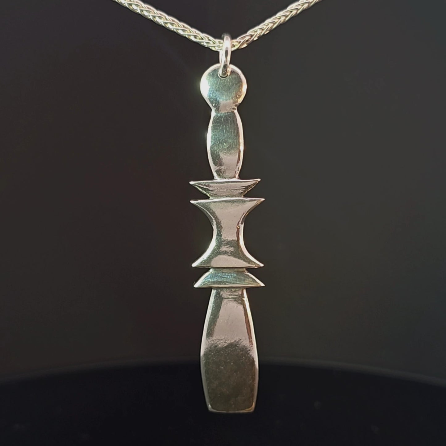 #21 Silver Pendant and Chain - Acorn Paddle