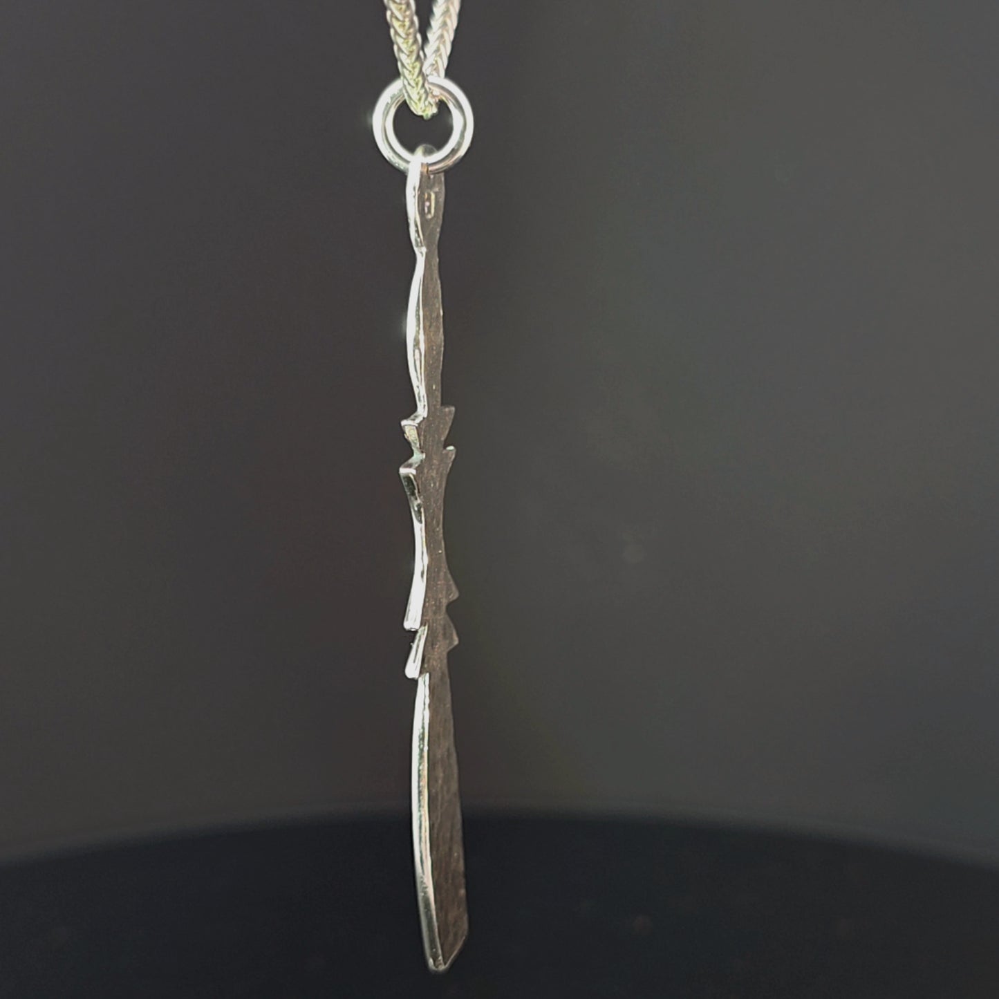 #21 Silver Pendant and Chain - Acorn Paddle