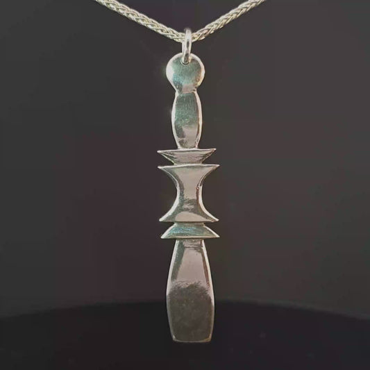 #21 Silver Pendant and Chain - Acorn Paddle