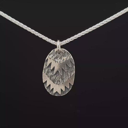 #20 Silver Pendant and Chain - Resting Swallow Tail Design