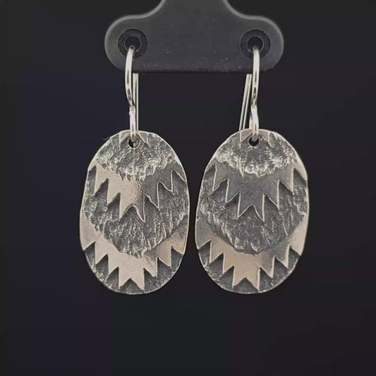 #20 Silver Earrings - Resting Swallow Tail Design