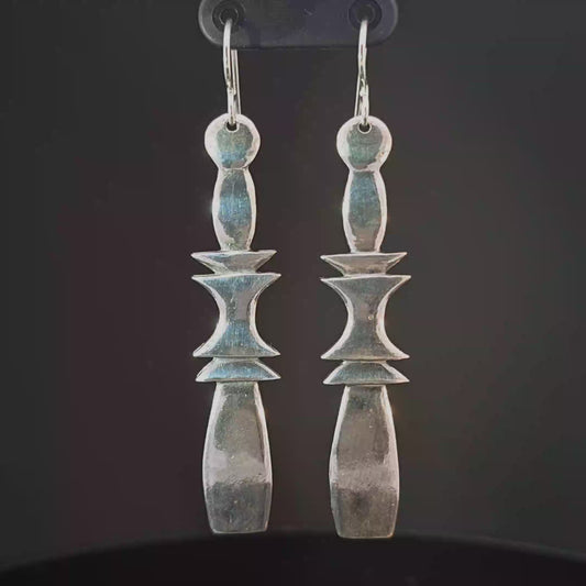 #21 Silver Earrings - Acorn Paddles